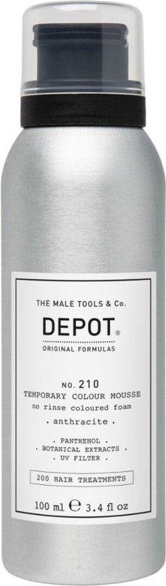 Depot, 200 Hair Treatments No. 210, Panthenol, Hair Colour Leave-In Mousse, Anthracite, 100 ml