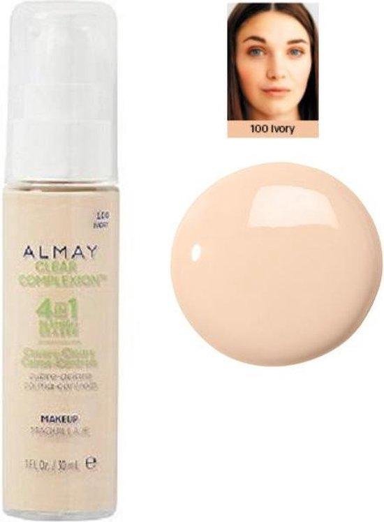 Almay, Clear Complexion, Salicylic Acid, Liquid Foundation, 100, Ivory, 30 ml