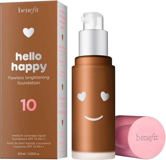 Benefit, Hello Happy, Brightening, Liquid Foundation, 10, Deep Warm, SPF 15, 30 ml