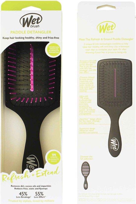 Wet Brush Refresh + Extend Paddle Detangler KartA Na Vlasy Black