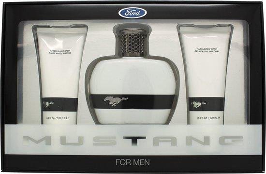 Set Ford: Mustang White, Eau De Toilette, For Men, 100 ml + Mustang White, After-Shave Balm, 100 ml + Mustang White, Body Wash, For Hair & Body, 100 ml