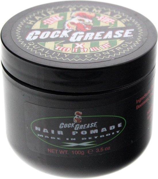 Cock Grease, Extra Stiff X, Hair Styling Pomade, Shine Finish, Extra Hold, 100 g