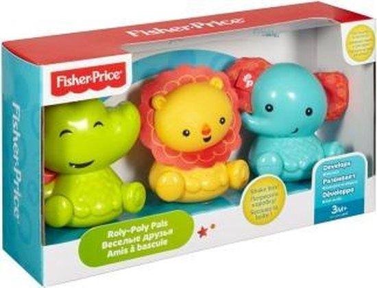 Fisher Price, Roly-Polly Friends, Lion,Elephant,Crocodile, Rattle Toy Sets, 3+ months