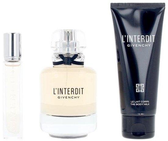 Givenchy L'interdit Eau Parfum 80ml Leche Corporal 75ml Spray Viaje 12,5