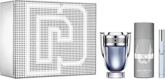 Set Paco Rabanne: Invictus, Deodorant Spray, For Men, 150 ml + Invictus, Eau De Toilette, For Men, 100 ml + Invictus, Eau De Toilette, For Men, 10 ml