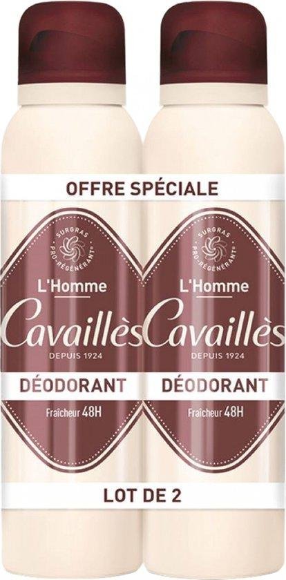 Set Duo, Roge Cavailles, L'Homme, 48h Protection, Deodorant Spray, For Men, 2 pcs, 150 ml
