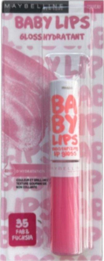 Maybelline, Baby, Lip Gloss, 35, Fab & Fuchsia, 5 ml