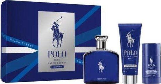 Set Ralph Lauren: Polo Blue, Eau De Parfum, For Men, 125 ml + Polo Blue, Shower Gel, Skin, All Skin Types, 75 ml + Polo Blue, Anti-Perspirant, Deodorant Stick, For Men, 75 g