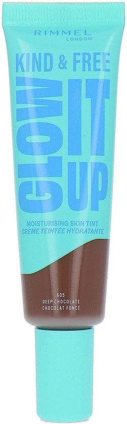 Rimmel Kind & Free Glow It Up Moisturising Skin Tint - 605 Deep Chocolate