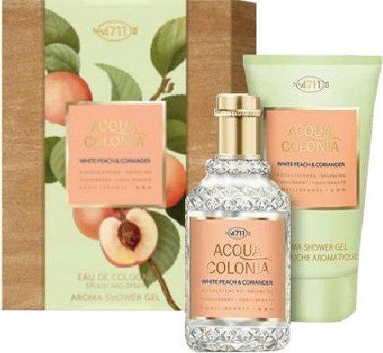 Set 4711: Acqua Colonia White Peach & Coriander, Eau De Cologne, Unisex, 50 ml + Acqua Colonia, White Peach & Coriander, Moisturizing, Shower Gel, Body, All Skin Types, 75 ml