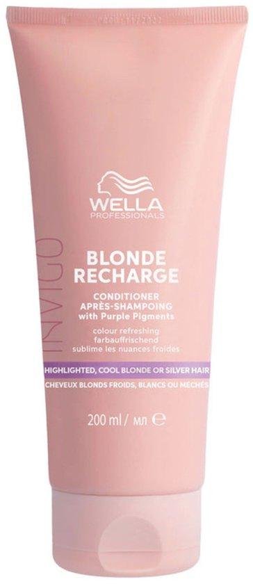 Wella Professionals Invigo Blonde Recharge Conditioner Highlighted Cool Blonde Or Silver Hair 200 Ml