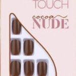 Set, Elegant Touch, Nude, Squoval, Artificial Nails, Cocoa, 24 pcs