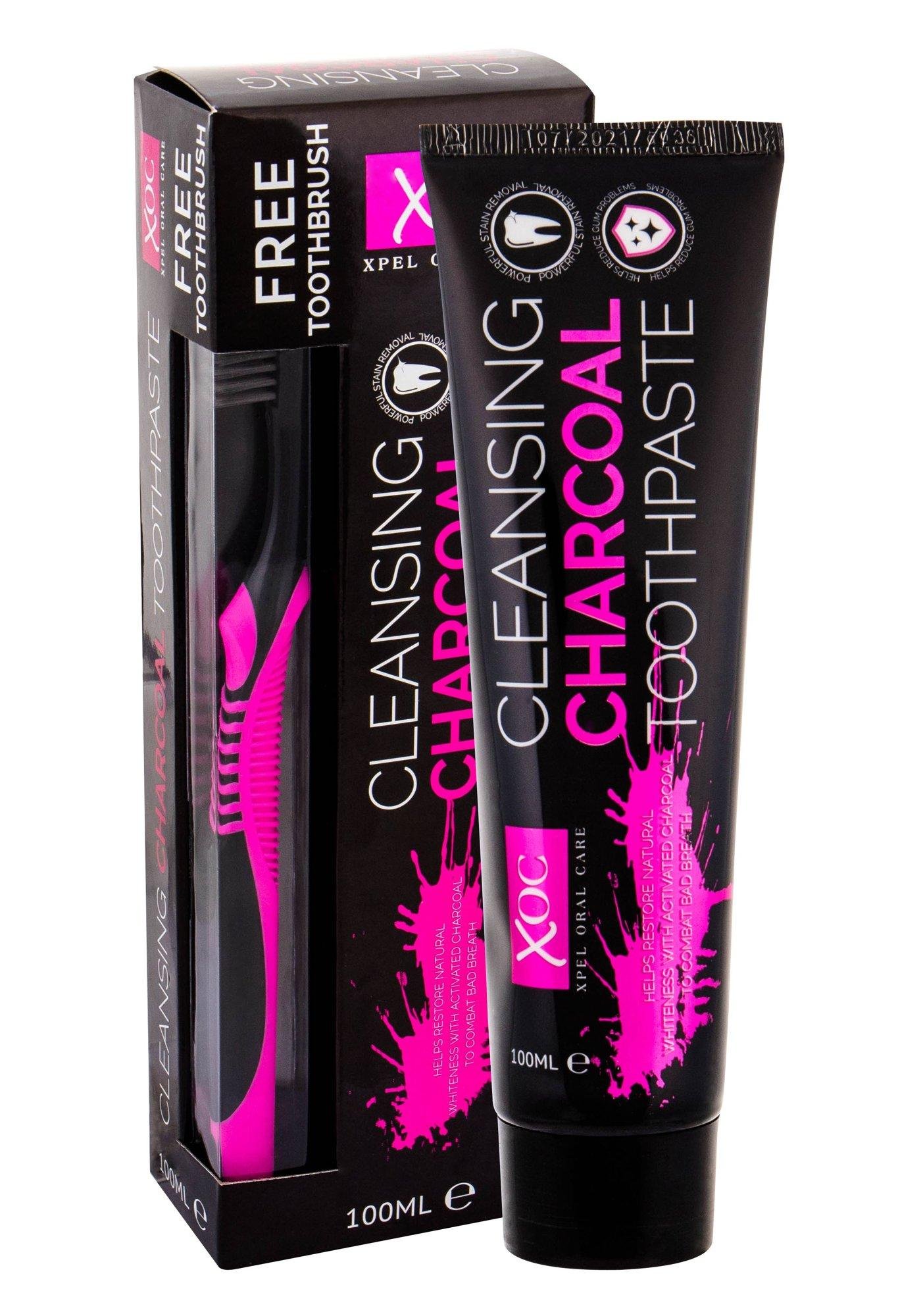 Teeth Whitening Toothpaste Cleansing Charcoal Toothpaste Free Toothbrush Free Delivery