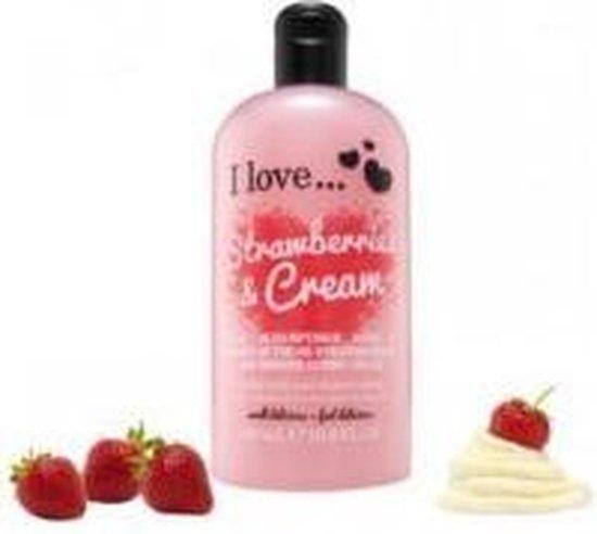 I Love, Strawberries & Cream, Hydrating, Shower Cream, 500 ml