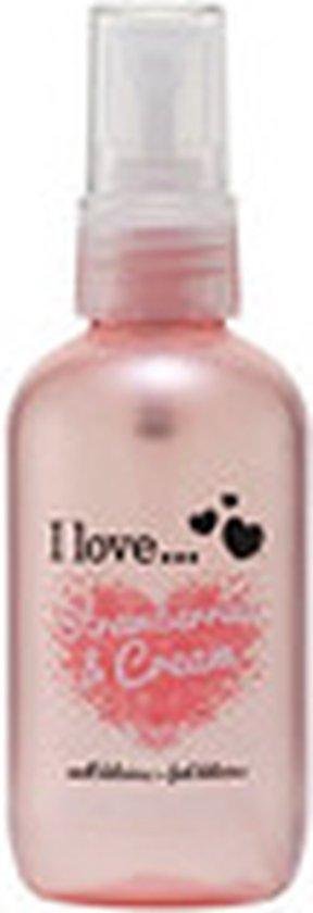 I Love, Strawberries & Cream, Scented Spray, For Women, 100 ml