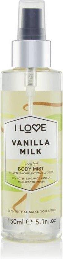I Love, Signature Collection, Vegan, Mist Spray, Vanilla Milk, All Over The Body, 165 ml