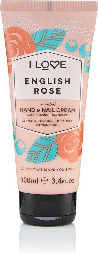 I Love, Signature Collection, English Rose, Moisturizing, Hand & Nail Cream, English Rose, 100 ml