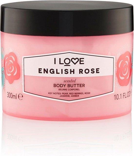 I Love, Signature Collection, Vegan, Hydrating, English Rose, Body Butter, 330 ml