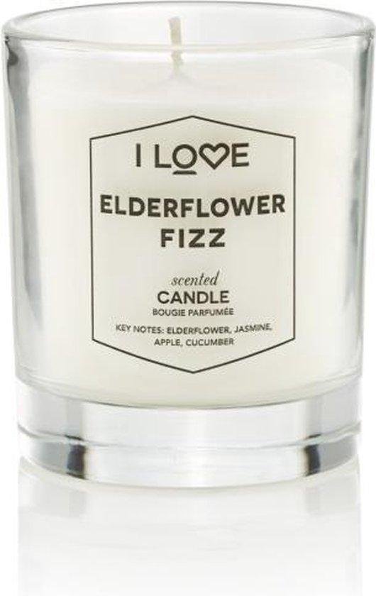 I Love, Elderflower Fizz, Raspberry, Scented Candle, 160 g