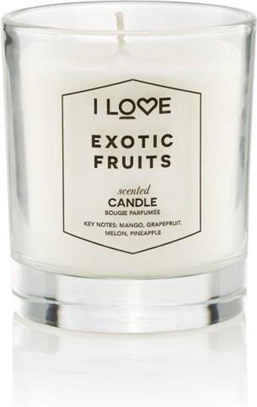I Love, Exotic Fruits, Mango, Grapefruit, Mango, Pineapple, Scented Candle, 160 g