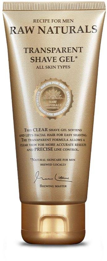 Raw Naturals, Transparent, 100% vegan, Hydrating & Softening, Shaving Gel, 100 ml