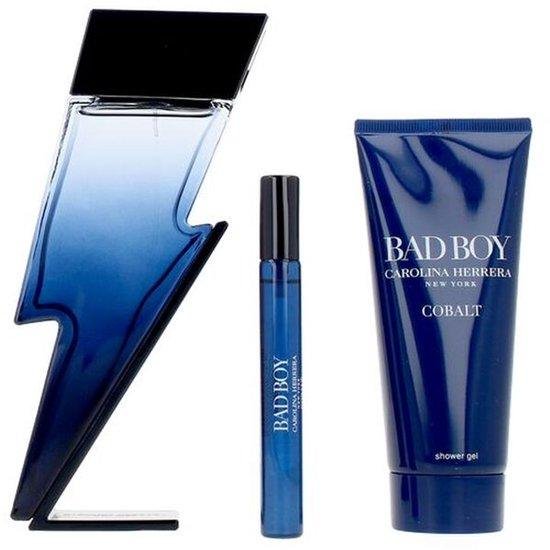 Carolina Herrera Bad Boy Cobalt Eau De Perfume Spray 100ml Set 3 Pieces