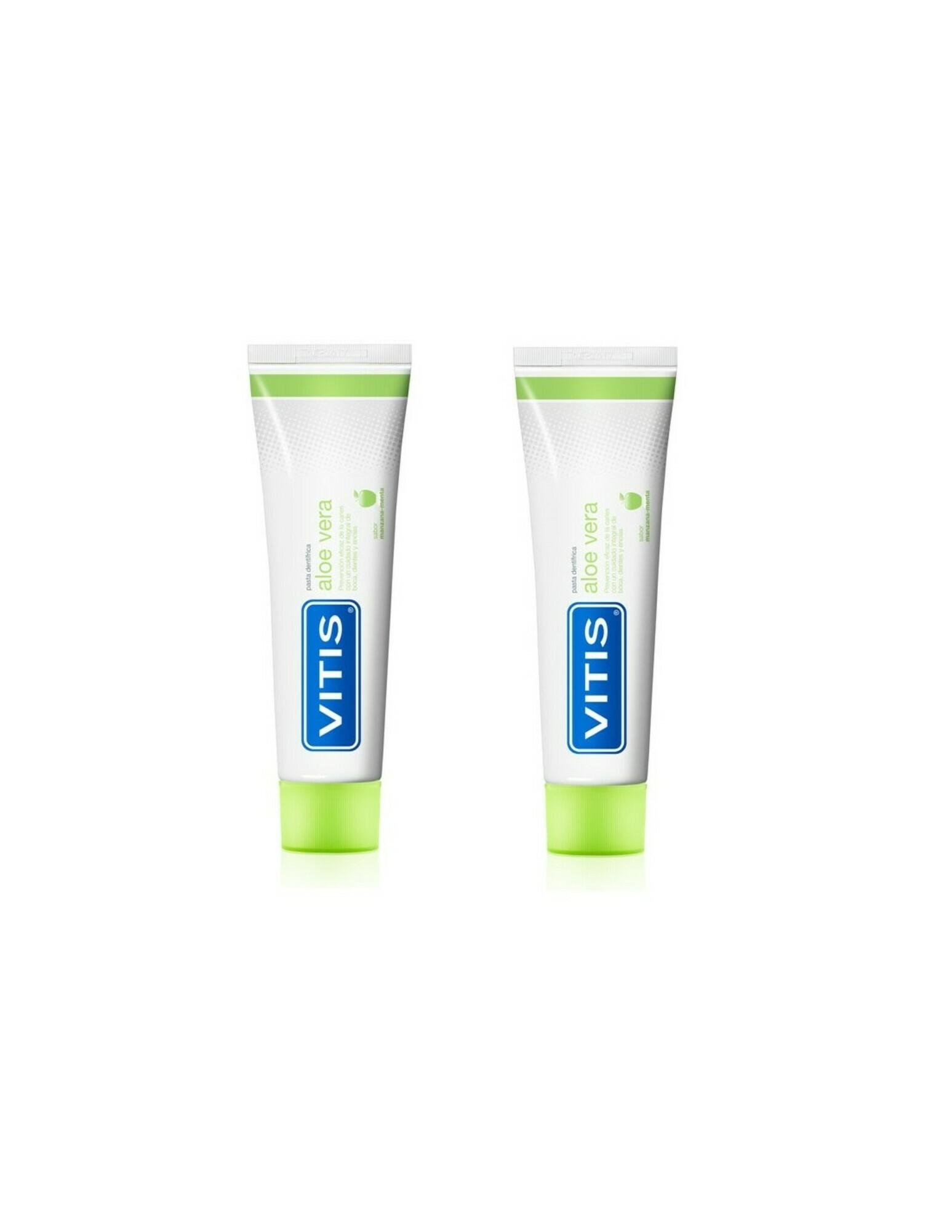 Vitis Duplo Aloe Vera Toothpaste Apple Flavor 2X150ml +75ml Free