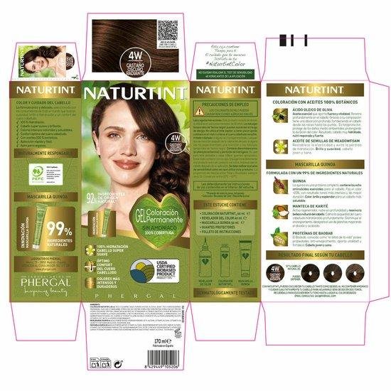 Naturtint Tinte Sin Amoniaco 4w-Castao Oscuro Radiante 170ml