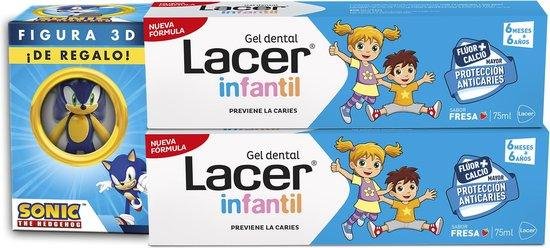 Lacer Children Dental Gel Strawberry Duo + Gift 2 X 75 Ml 2 U