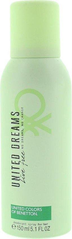 Benetton, United Dreams Live Free, Floral, Fruity, Fresh, Deodorant Spray, For Women, 100 ml