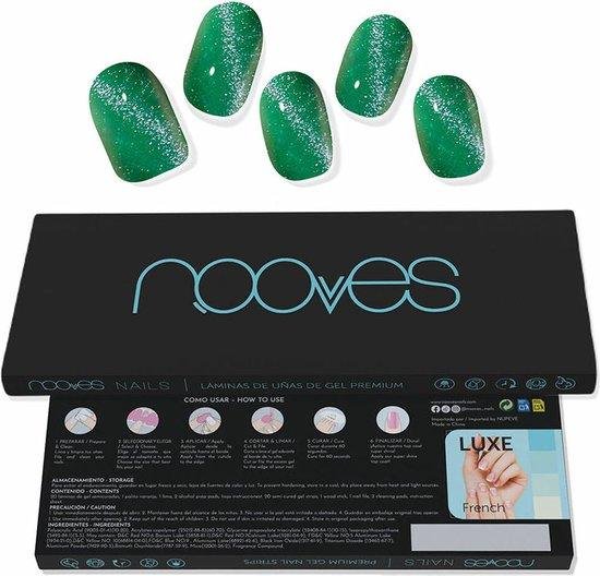 Nooves Jade Glass Premium Glam Gel Nail Sheets #cat Eye Geen 20 U
