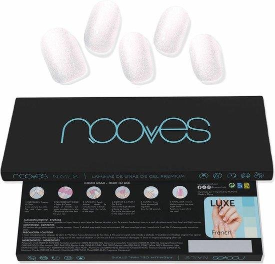 Nooves Premium PerlE Gel Nail Sheets Luxe Cat #pearl White 20 U