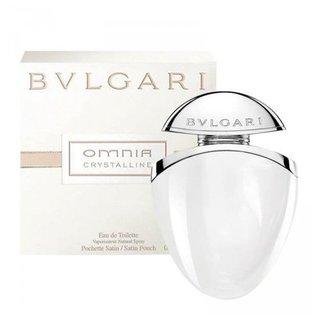 Bvlgari Omnia Crystalline Eau De Toilette Spray Satin Pouch 25 ml